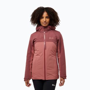Geacă 3w1 pentru femei Jack Wolfskin Hunberg mineral red
