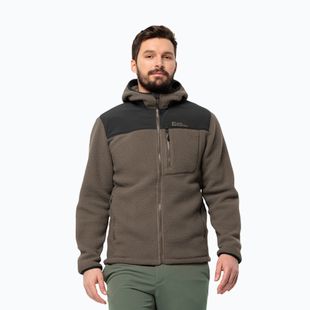 Hanorac pentru bărbați Jack Wolfskin Kammweg Pile Fz cold coffee