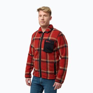 Hanorac pentru bărbați Jack Wolfskin Felslicht Check intense rust
