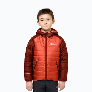 Geacă cu puf pentru copii Jack Wolfskin Zenon coral orange