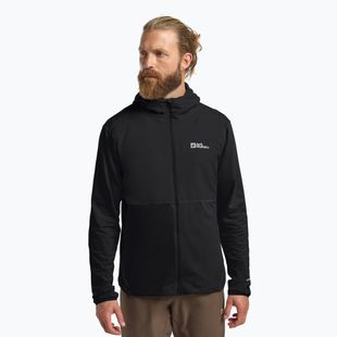 Hanorac de trekking pentru bărbați Jack Wolfskin Prelight Trail Hoody black