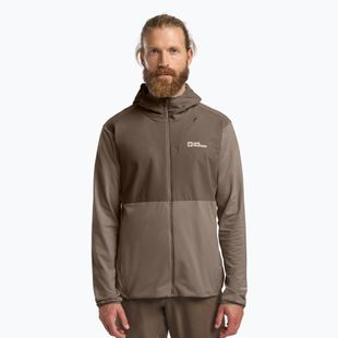 Hanorac de trekking pentru bărbați Jack Wolfskin Prelight Trail Hoody cold coffee