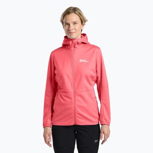 Geacă softshell pentru femei Jack Wolfskin Feldberg Hoody sunset coral