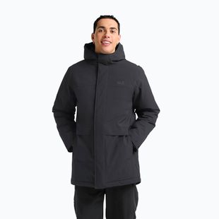 Palton căptușit pentru bărbați Jack Wolfskin Cold Camp Coat black