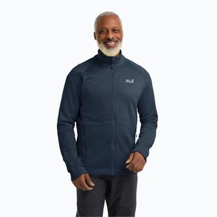 Bluză de trekking pentru bărbați Jack Wolfskin Peak District Full Zip midnight sky