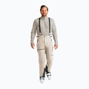 Pantaloni de schi pentru bărbați Jack Wolfskin Flowline Pro 2L Ins pale sand