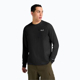 Longsleeve pentru bărbați Jack Wolfskin Prelight Trail Crew black