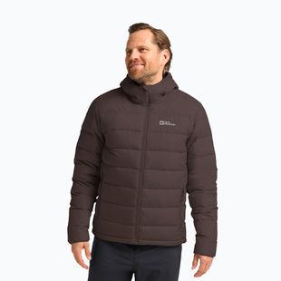 Geacă cu puf pentru bărbați Jack Wolfskin Ather Down Hoody peat