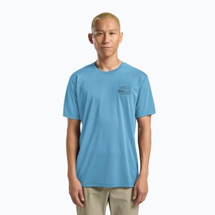 Tricou pentru bărbați Jack Wolfskin Vonnan Graphic peak trail sky blue