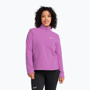 Bluză fleece pentru femei Jack Wolfskin Taunus 100 Half Zip foxglove