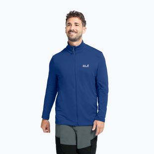 Bluză de trekking pentru bărbați Jack Wolfskin Litestride Full Zip blue orchid
