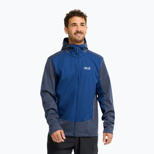 Geacă softshell pentru bărbați Jack Wolfskin Skyvail blue orchid