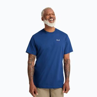 Tricou pentru bărbați Jack Wolfskin Essential blue orchid