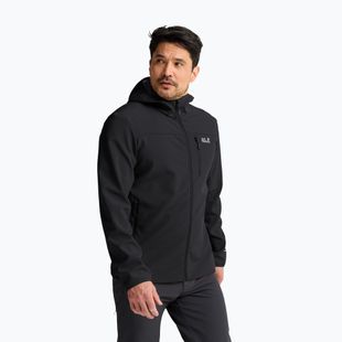 Geacă rezistentă la vânt pentru bărbați Jack Wolfskin Wild Winds Hooded black