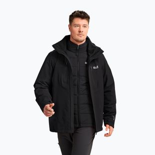 Geacă 3în1 pentru bărbați Jack Wolfskin Jasper Pro 3IN1 black