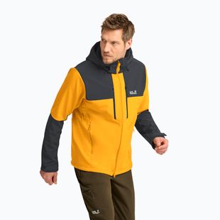 Geacă rezistentă la vânt pentru bărbați Jack Wolfskin Jasper burly yellow jw