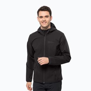 Jack Wolfskin Bornberg Hoody jachetă softshell pentru bărbați negru 1307471_6000