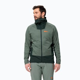 Jachetă de ploaie pentru bărbați Jack Wolfskin Alpspitze Ins Hybrid hedge verde pentru bărbați