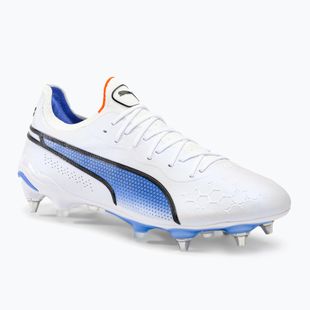 PUMA King Ultimate MXSG ghete de fotbal pentru bărbați puma alb/puma negru/blue glimmer/ultra orange