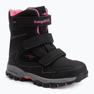 Ghete de zăpadă pentru copii KangaROOS K-Robi KTX jet black/daisy pink