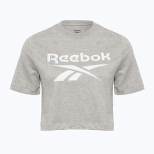Tricou pentru femei  Reebok Identity Big Logo Crop Tee medium grey heather