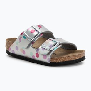 Papuci pentru copii  BIRKENSTOCK Arizona BF Narrow electric metallic dots silver
