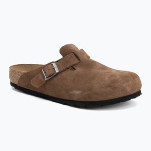 Șlapi BIRKENSTOCK Boston Suede Leather dark tea