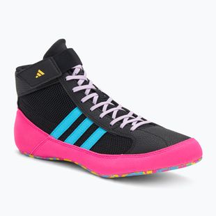 Încălțăminte de box adidas HVC Core Black/Signal Cyan/Yellow