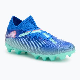 Încălțăminte de fotbal pentru copii  PUMA Future 7 Pro FG/AG Jr bluemazing/puma white/electric peppermint