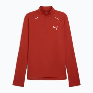 Bluză de alergare pentru bărbați PUMA Run Cloudspun 1/4 Zip mars red