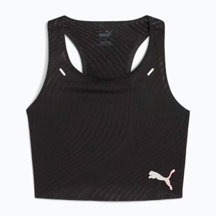Top de alergare pentru femei PUMA Run Ultraspun Crop puma black/ fireglow