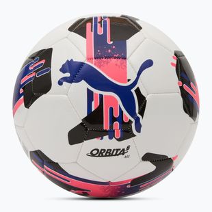 Minge de fotbal PUMA Orbita 6 MS puma white/lapis lazuli/sunset glow mărimea 3