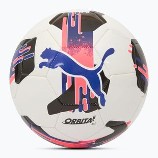Minge de fotbal PUMA Orbita 6 MS puma white/lapis lazuli/sunset glow mărimea 4