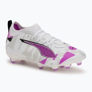 Încălțăminte de fotbal pentru copii PUMA Ultra 5 Match Forever FG/AG Jr puma white/pure magenta/feather gray/puma black