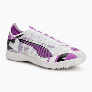 Încălțăminte de fotbal pentru bărbați  PUMA Ultra 5 Match Forever TT puma white/pure magenta/feather gray/puma black