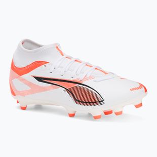 Încălțăminte de fotbal pentru bărbați PUMA Ultra 5 Play+ FG/AG puma white/puma black/glowing red