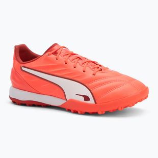 Încălțăminte de fotbal pentru bărbați PUMA King Pro TT glowing red/ puma white/ red fire