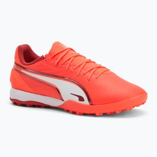 Încălțăminte de fotbal pentru bărbați PUMA King Match TT glowing red/ puma white/ red fire