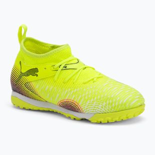 Încălțăminte de fotbal pentru copii PUMA Future 8 Match TT + Mid yellow alert/ puma black/ sun struck