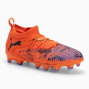 Încălțăminte de fotbal pentru copii PUMA Future 8 Match Creativity FG/AG Jr orange poppy/puma black/dark amethyst