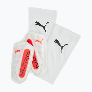 Apărători de tibie PUMA Ultra Flex Sleeve puma white/glowing red