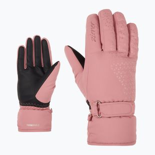 Mănuși de schi pentru femei ZIENER Kisar Aquashield rose blossom