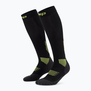 Șosete compresive pentru femei CEP Run Tall 5.0 black/lime