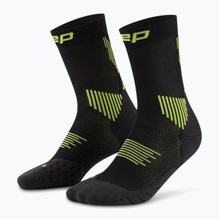 Șosete compresive pentru bărbați CEP Run Mid Cut 5.0 black/lime