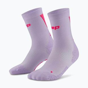 Șosete compresive pentru bărbați CEP Ultralight Mid Cut 4.0 lilac/pink