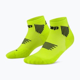 Șosete compresive pentru bărbați CEP Run Low Cut 5.0 lime/black