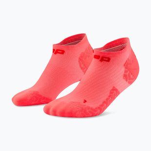 Șosete pentru femei CEP Ultralight No Show 4.0 neon coral/red