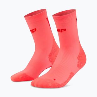 Șosete pentru femei CEP Ultralight Mid Cut 4.0 neon coral/red