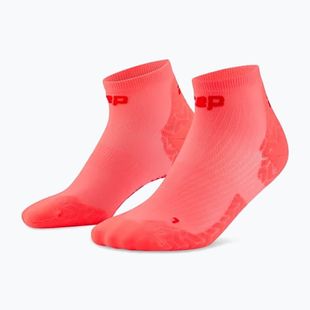 Șosete compresive pentru bărbați CEP Ultralight Low Cut 4.0 neon coral/red