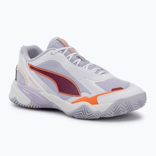 Încălțăminte de handbal pentru femei PUMA Solarstrike 4 puma white/heat fire/lilac crush berry